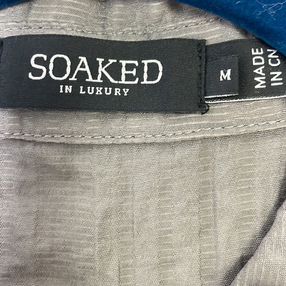 Soaked in luxury pleats texture balloon sleeve sheen blouse - Picture 7 of 9